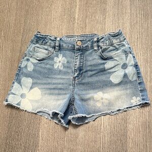 Kids Floral Denim Shorts